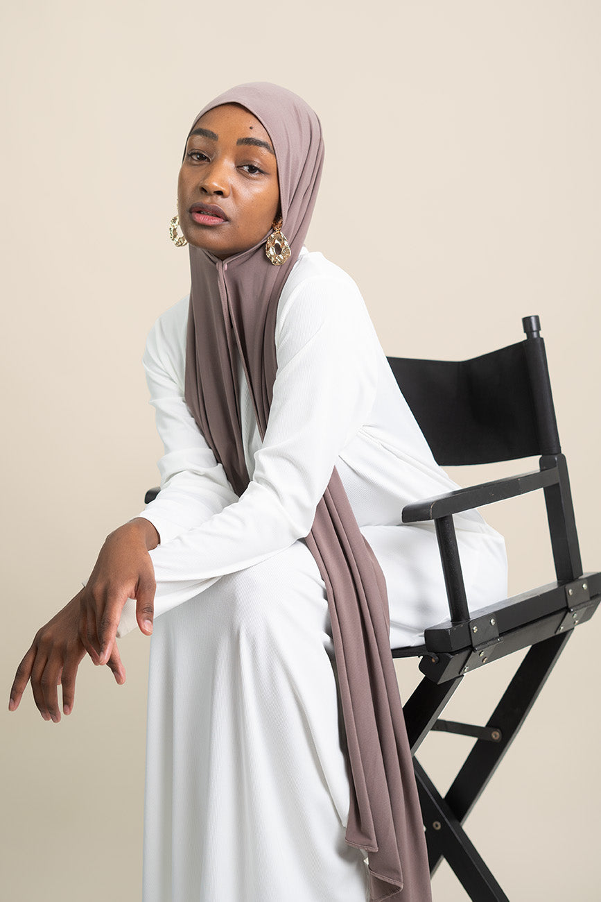 Premium Jersey Hijab Light Mauve - Nayaa.de