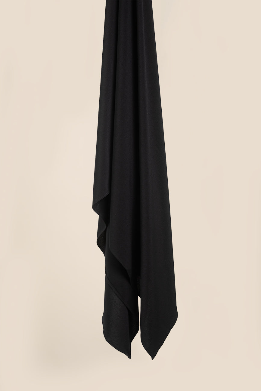 Premium Jersey Hijab Schwarz - Nayaa.de