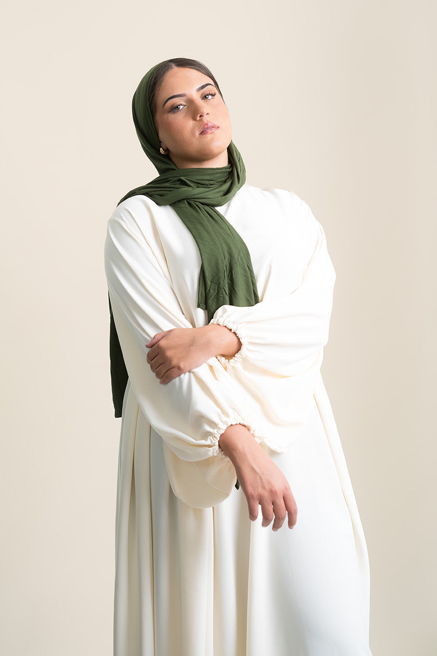 Basic Jersey Hijab Military Green - Nayaa.de