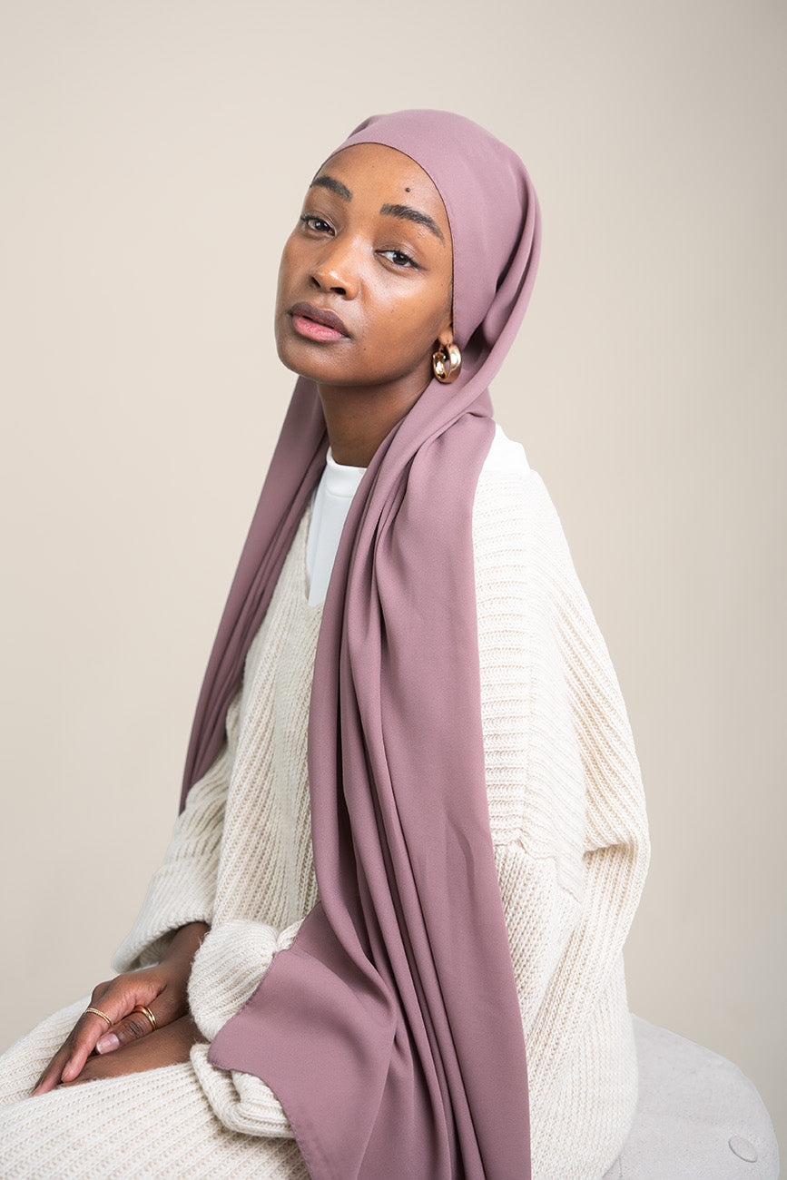 Chiffon Hijab Mauve - Nayaa.de