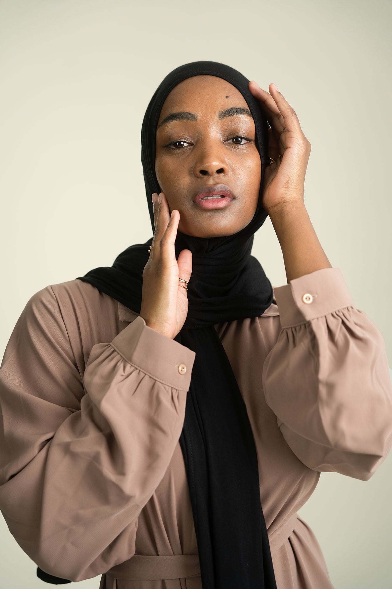 Premium Jersey Hijab Schwarz - Nayaa.de