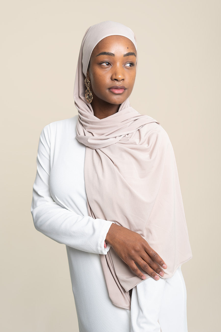 Premium Jersey Hijab Pink Flare - Nayaa.de
