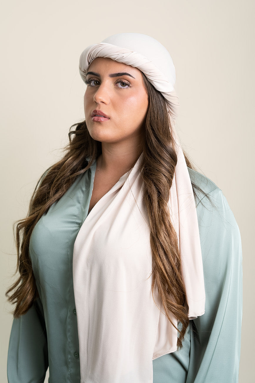 Premium Jersey Hijab Seashell - Nayaa.de