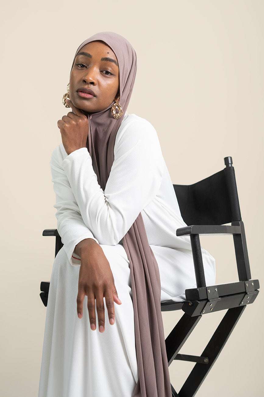 Premium Jersey Hijab Light Mauve - Nayaa.de