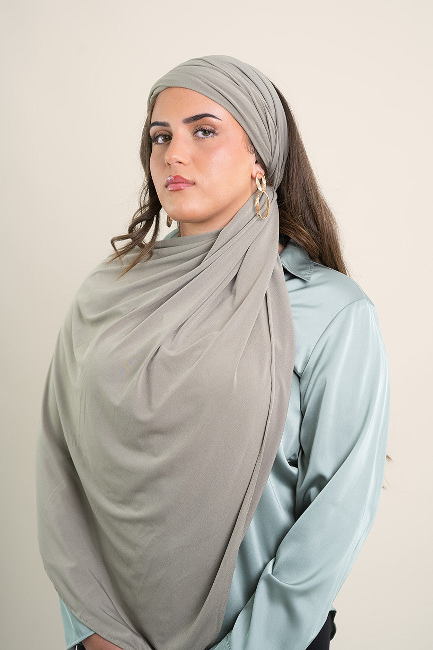 Premium Jersey Hijab Sage - Nayaa.de